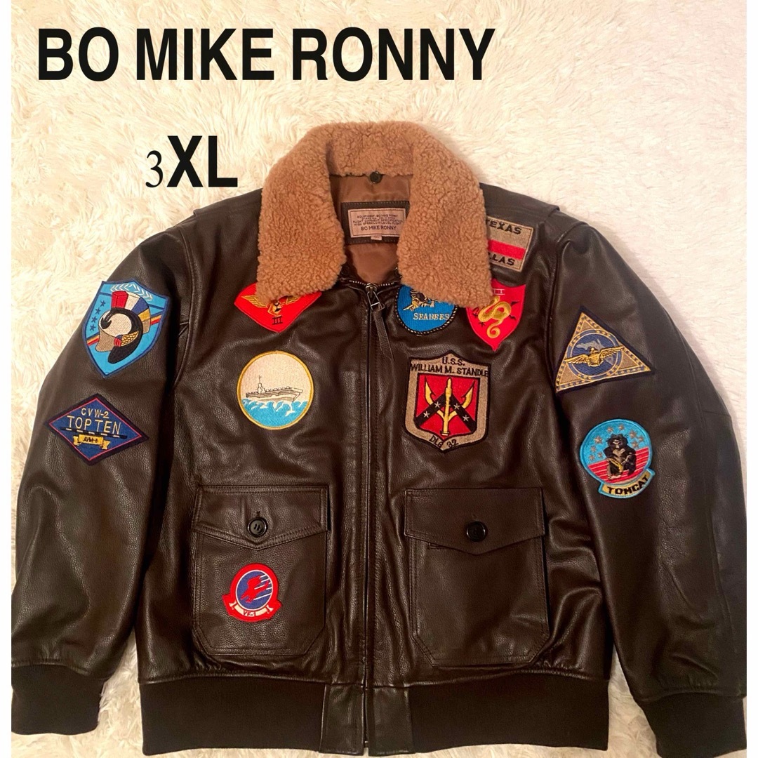 BO MIKE RONNYg G-1 トップガン フライトジャケットレザー3XL BO MIKE RONNYg G-1 トップガン フライトジャケットレザー3XL