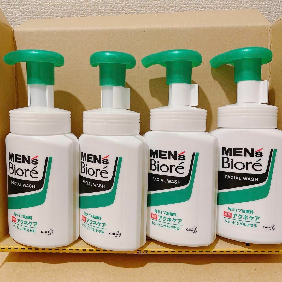 Biore - 【4個】MEN'S Bioré メンズビオレ　アクネケア泡洗顔　本体