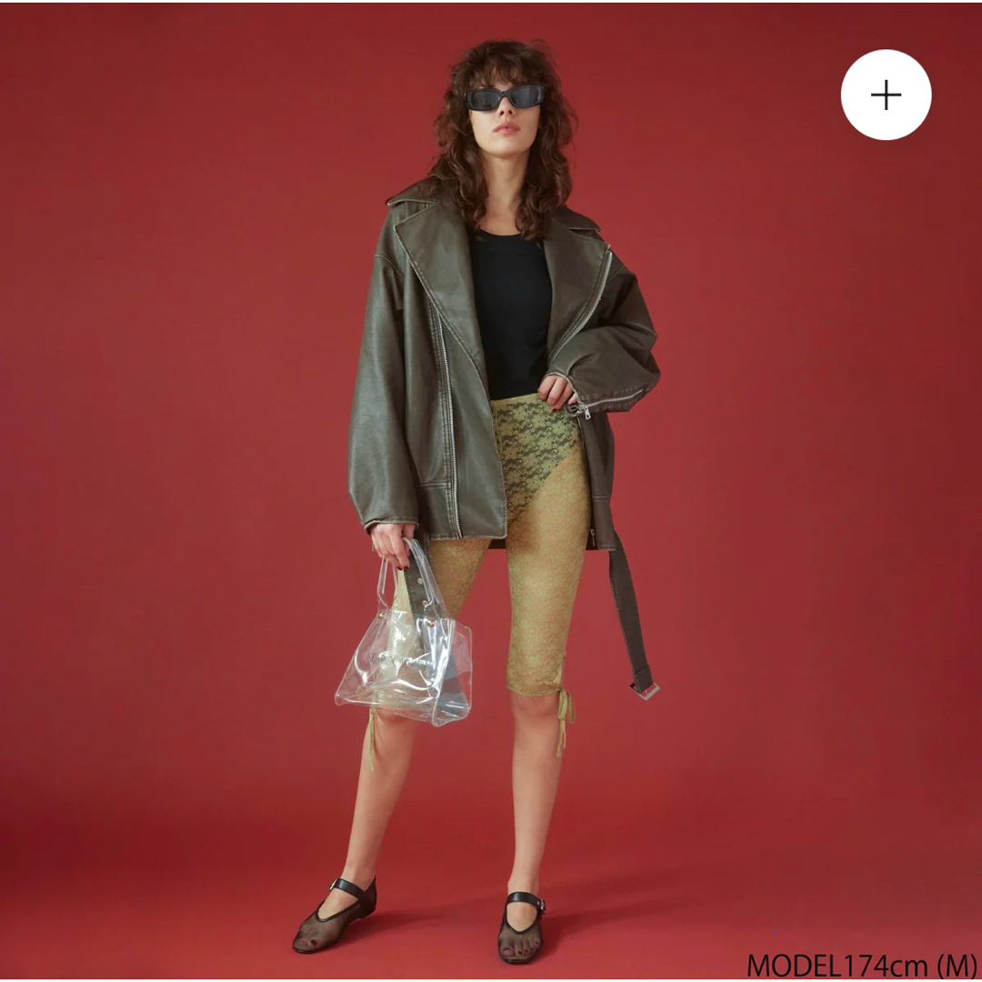 SeaRoomlynn - Vintage wash ECOレザーキルティングライダースの SeaRoomlynn - Vintage wash ECOレザーキルティングライダースの