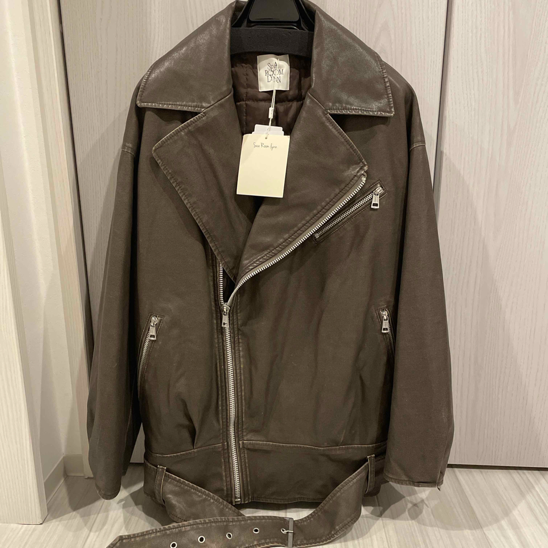 SeaRoomlynn - Vintage wash ECOレザーキルティングライダースの SeaRoomlynn - Vintage wash ECOレザーキルティングライダースの