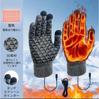 電熱グローブ 手袋 加熱グローブ USB タッチスクリーン(手袋)