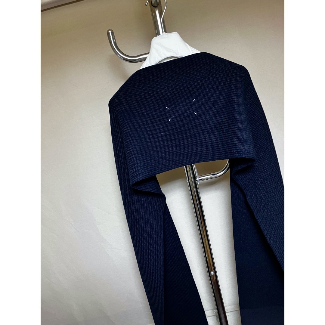 新品 マルジェラ 21aw ドライバーズニットマフラー 紺 720 新品 マルジェラ 21aw ドライバーズニットマフラー 紺 720