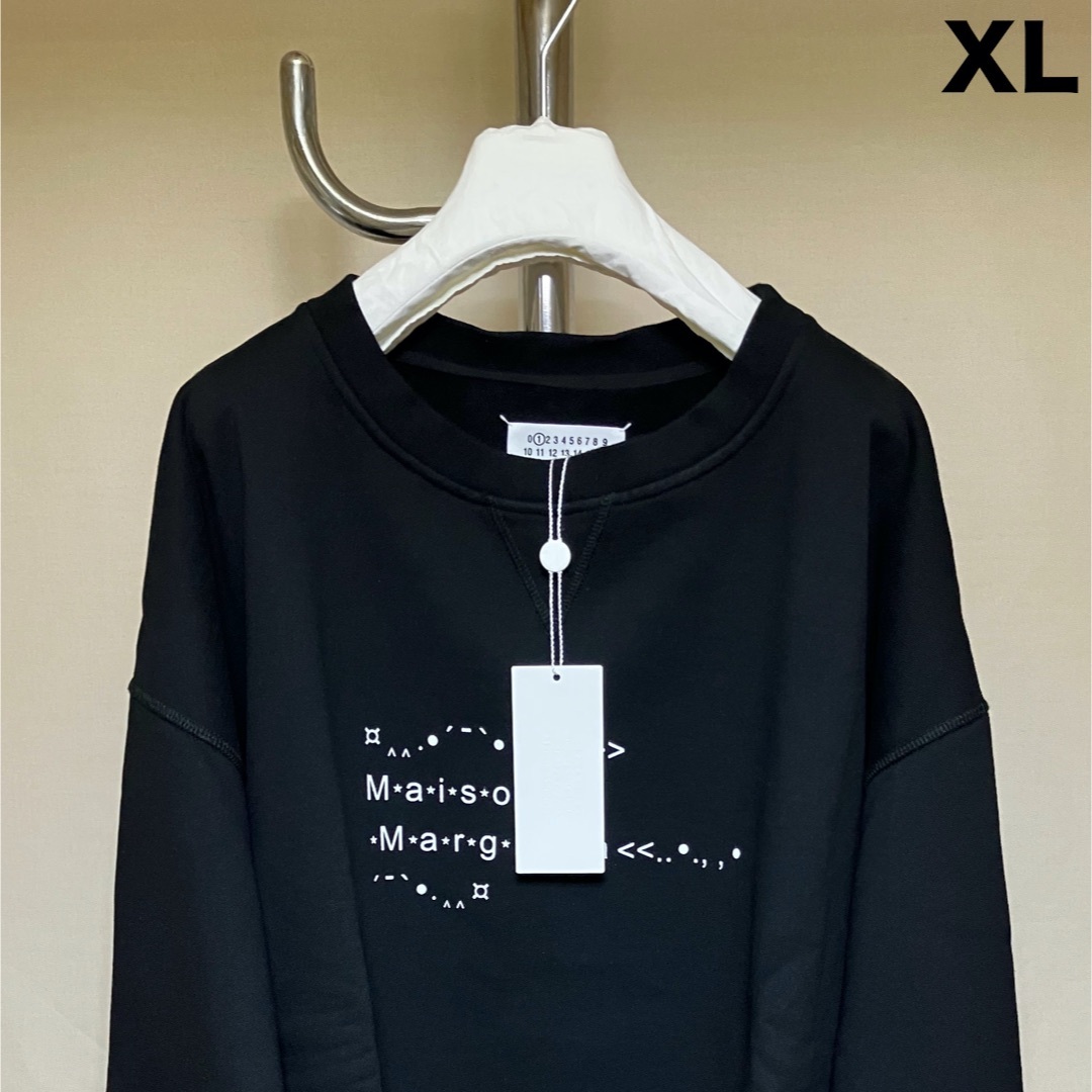 Maison Margiela（旧Maison Martin Margiela） - 新品 22ss XL マルジェラ ブランドロゴ スウェット 黒 4830