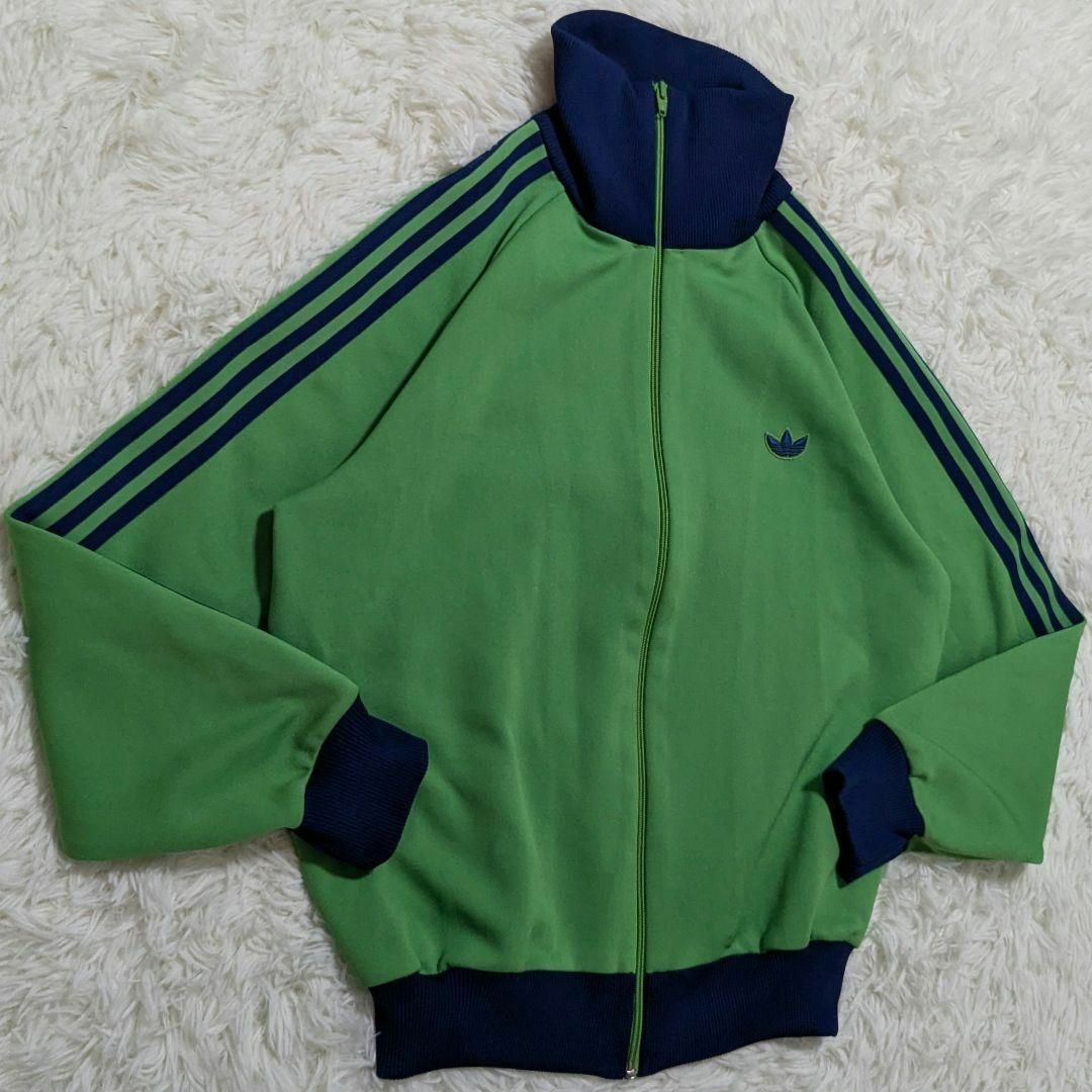 60s 70s 西ドイツ adidas ジャージ デサント製 緑 うごけ 60s 70s 西ドイツ adidas ジャージ デサント製 緑 うごけ