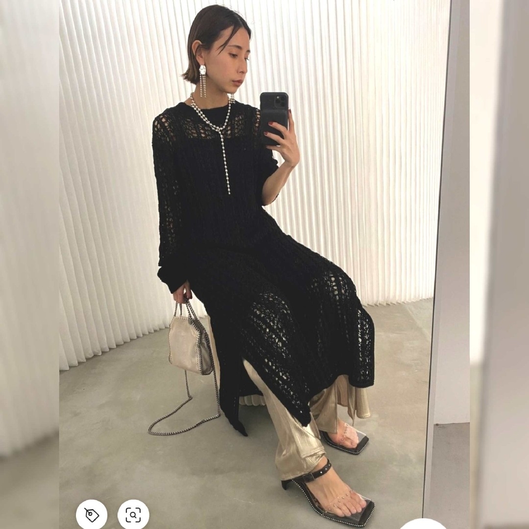 Ameri VINTAGE - Ameri【未使用品】テープヤーン ニット ドレス Ameri VINTAGE - Ameri【未使用品】テープヤーン ニット ドレス