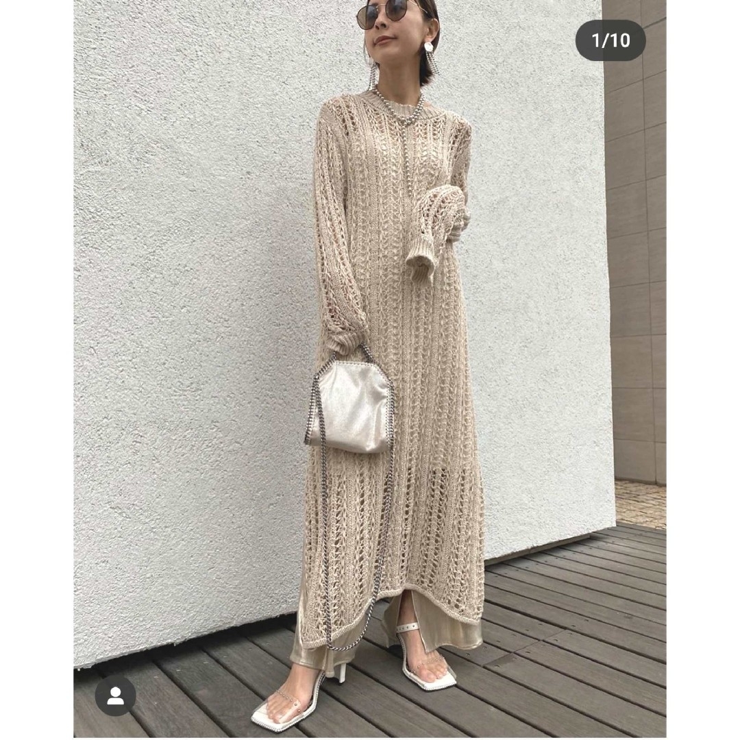 Ameri VINTAGE - Ameri【未使用品】テープヤーン ニット ドレス Ameri VINTAGE - Ameri【未使用品】テープヤーン ニット ドレス