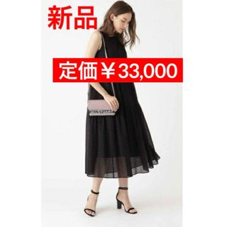 JILLSTUART - 新品 タグ付き ジルスチュアート ベティレースティアードワンピース 黒  M