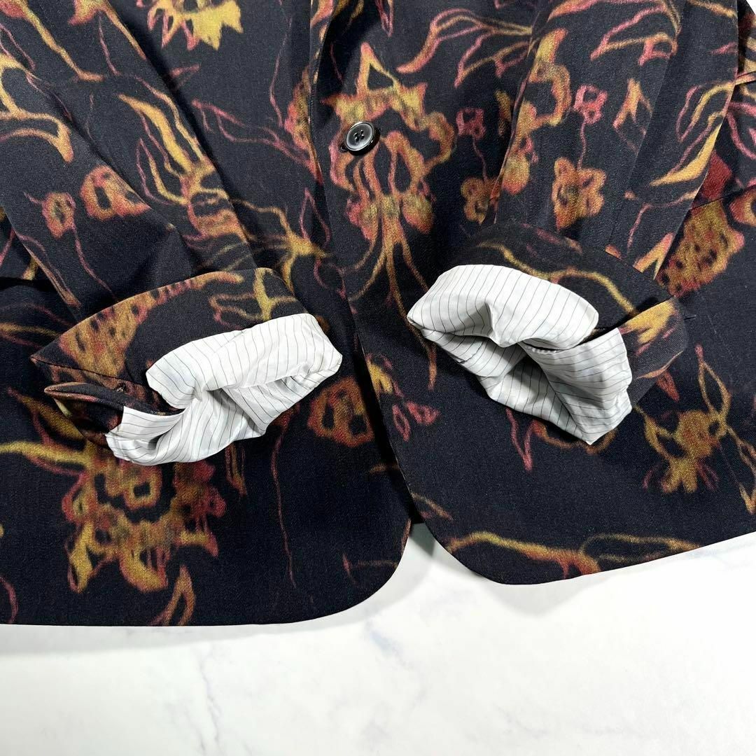 着用数回】DRIES VAN NOTEN ボタニカル総柄テーラードジャケット 着用数回】DRIES VAN NOTEN ボタニカル総柄テーラードジャケット