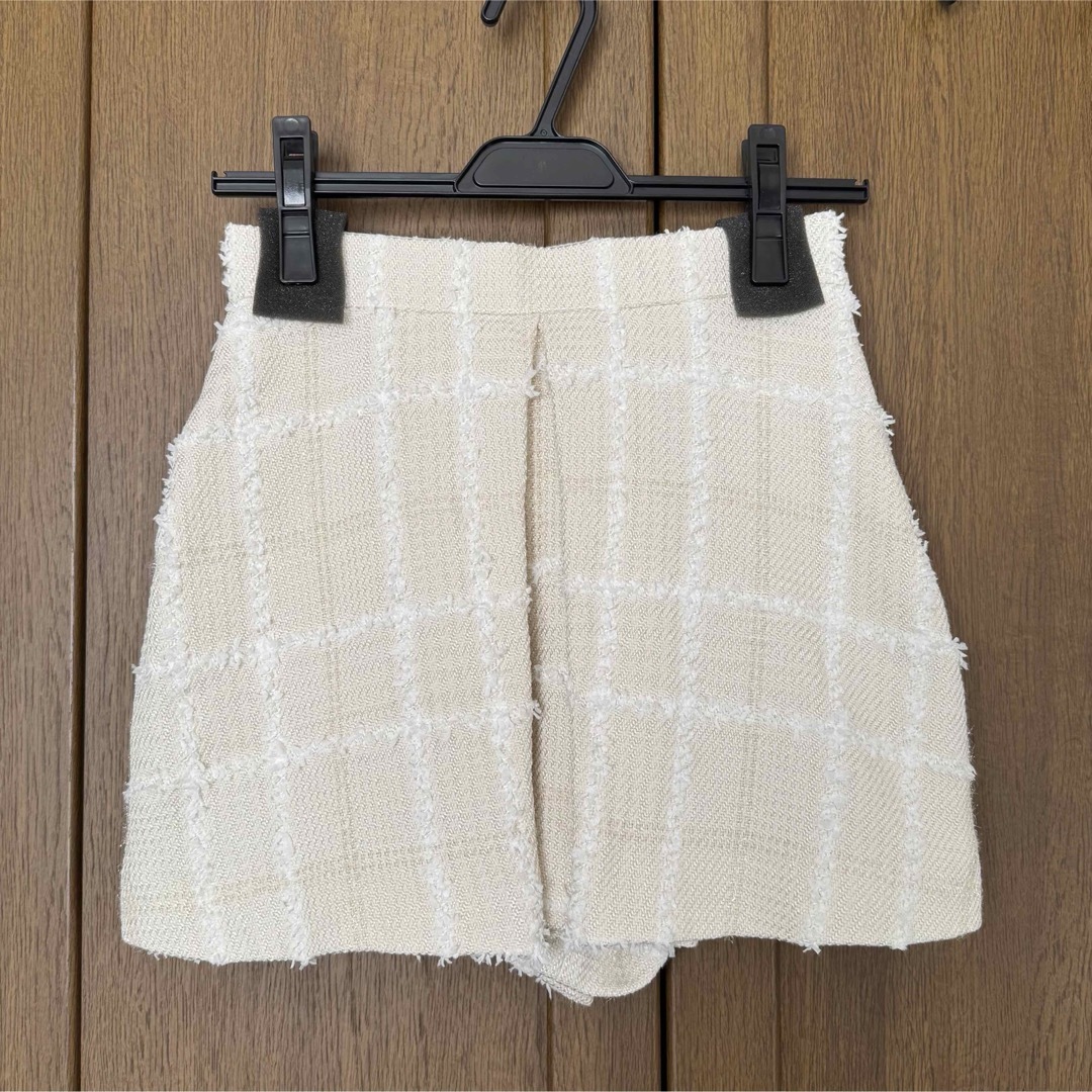 sheller】 シェリエ グリッターチェックタックキュロット sheller】 シェリエ グリッターチェックタックキュロット