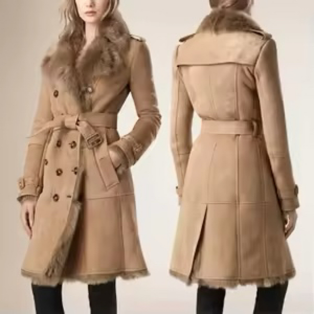 BURBERRY - 新品BURBERRY バーバリー ムートンコート 羊革 BURBERRY - 新品BURBERRY バーバリー ムートンコート 羊革
