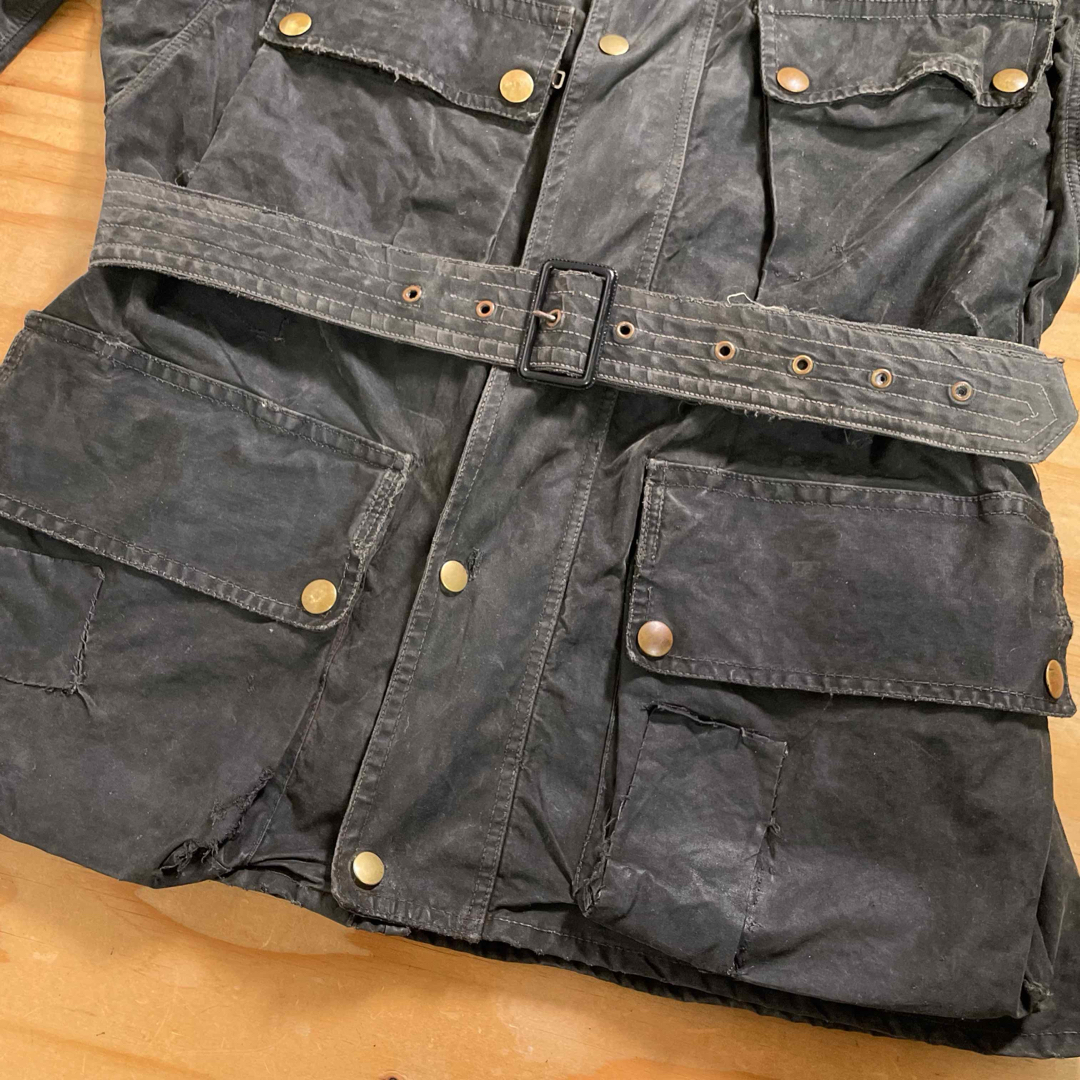 BELSTAFF - 50s BELSTAFF ワックスコットンジャケット ブラック BELSTAFF - 50s BELSTAFF ワックスコットンジャケット ブラック