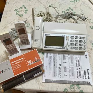 パナソニック(Panasonic)のPanasonic ファックス付き電話機 子機付き KX-PZ710-W(その他)