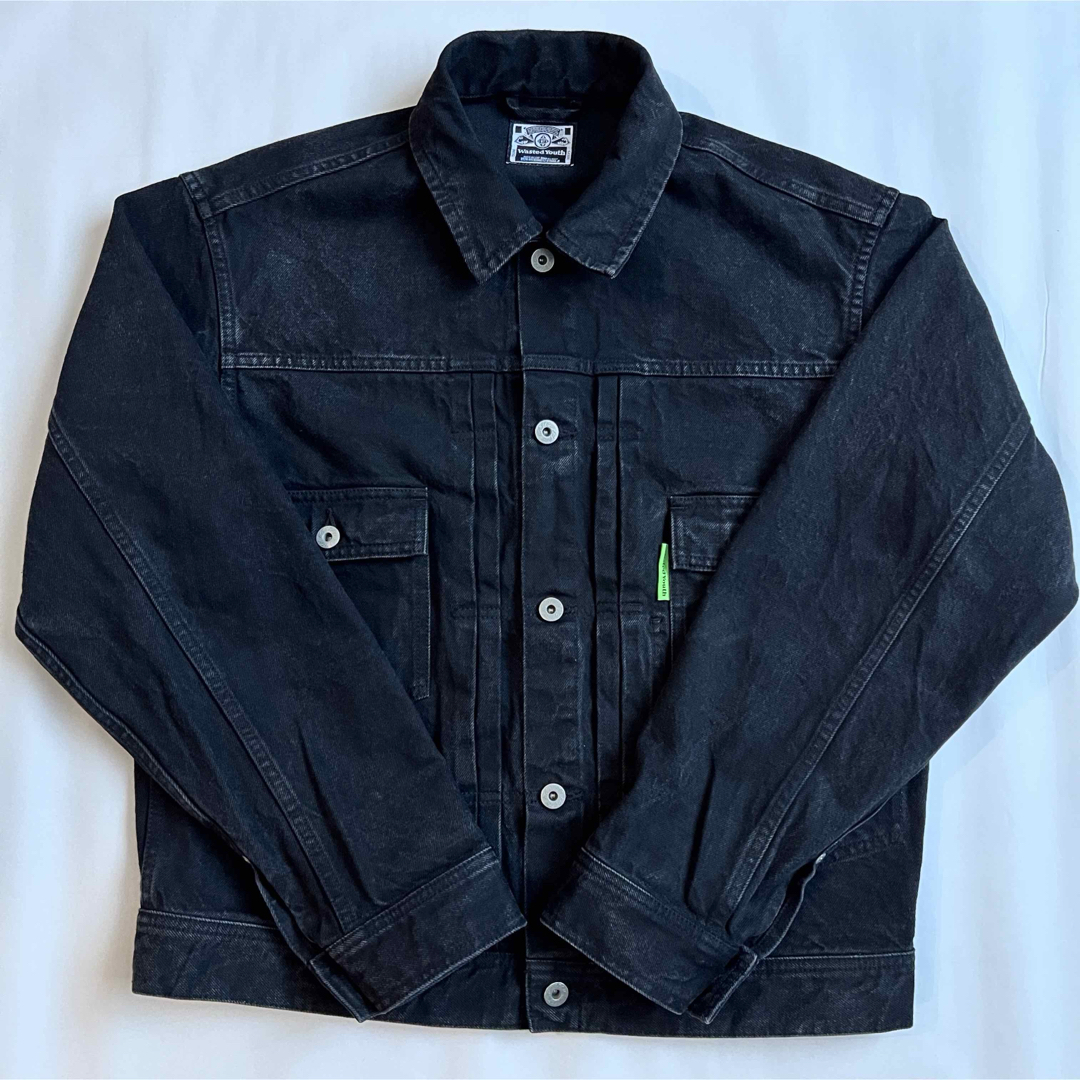 超美品】BLACK DENIM JACKET 超美品】BLACK DENIM JACKET