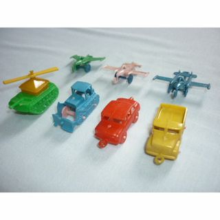 昭和20年代！食玩 セルロイド製『戦車、ブルドーザー』他合計7台(ミニカー)