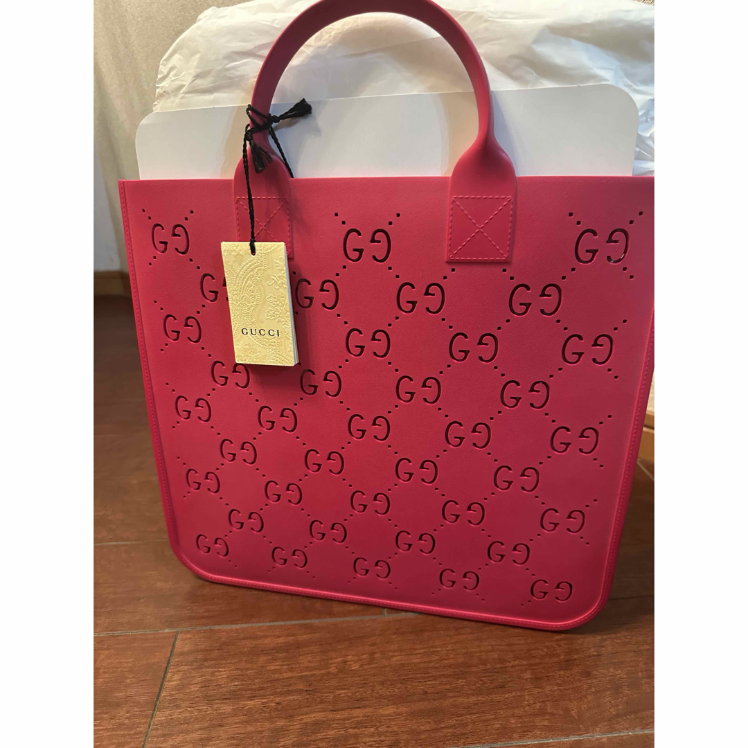 GUCCI - お値下げGUCCIキッズラバーバッグ ラズベリーピンクの GUCCI - お値下げGUCCIキッズラバーバッグ ラズベリーピンクの