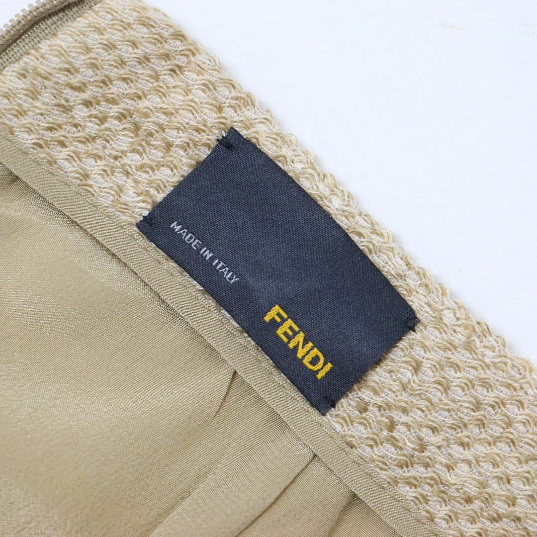 FENDI インポート スカート ウール フレアー イタリア製 FENDI ブランド品専門の FENDI ロゴスカートフェンディー美品 スカート