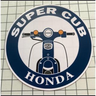 6.スーパーカブ紺正面ステッカー(ステッカー)