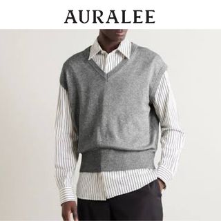 AURALEE - AURALEE シルクカシミヤニットベスト 上代4万の通販 AURALEE - AURALEE シルクカシミヤニットベスト 上代4万の通販
