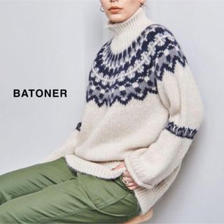 BATONER - BATONER バトナー ニット・セーター 2(M位) 紫 【古着 BATONER - BATONER バトナー ニット・セーター 2(M位) 紫 【古着