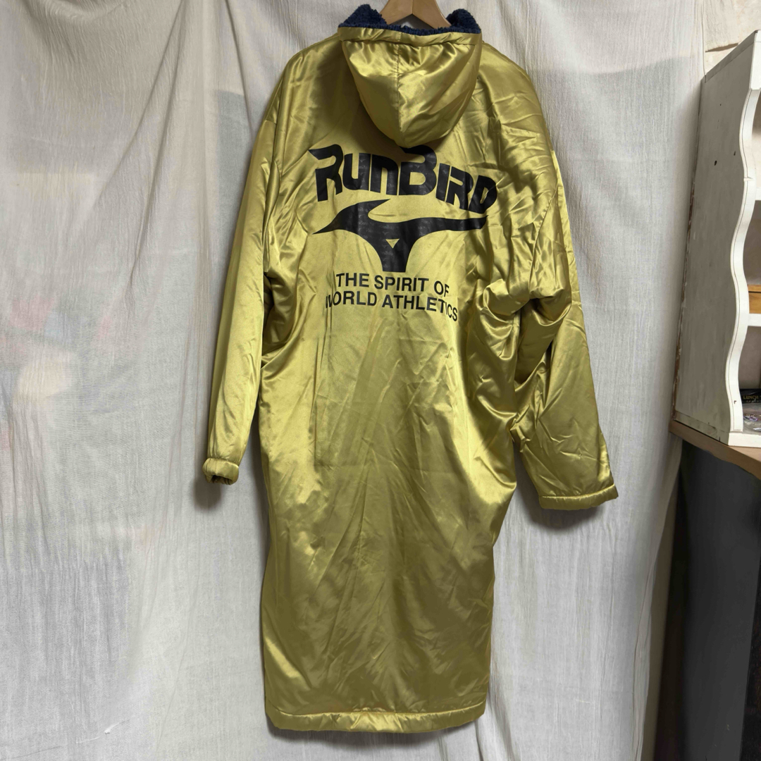 Mizuno RunBird ベンチコート デッドストック品 金色 ゴールド Mizuno RunBird ベンチコート デッドストック品 金色 ゴールド