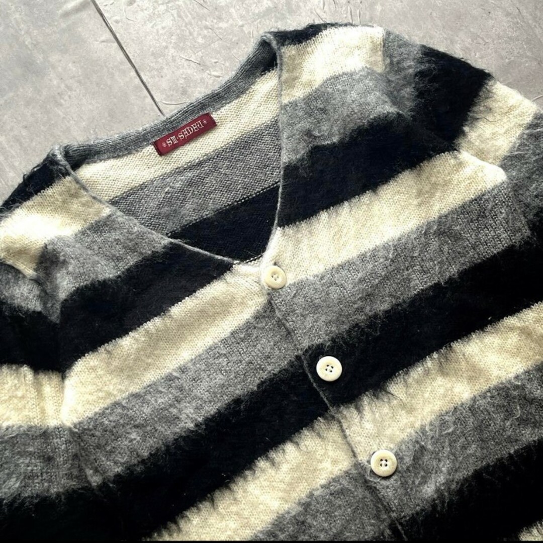 archive grunge border knit ROCK punk y2k archive grunge border knit ROCK punk y2k