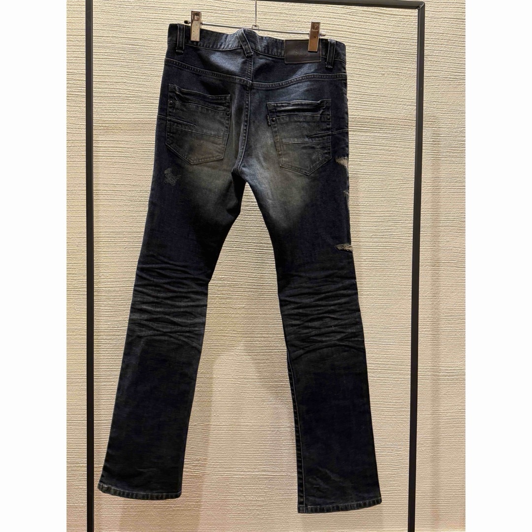TORNADO MART デニムスーツ 2ボタン フレアパンツ パイソン柄 総 TORNADO MART デニムスーツ 2ボタン フレアパンツ パイソン柄 総
