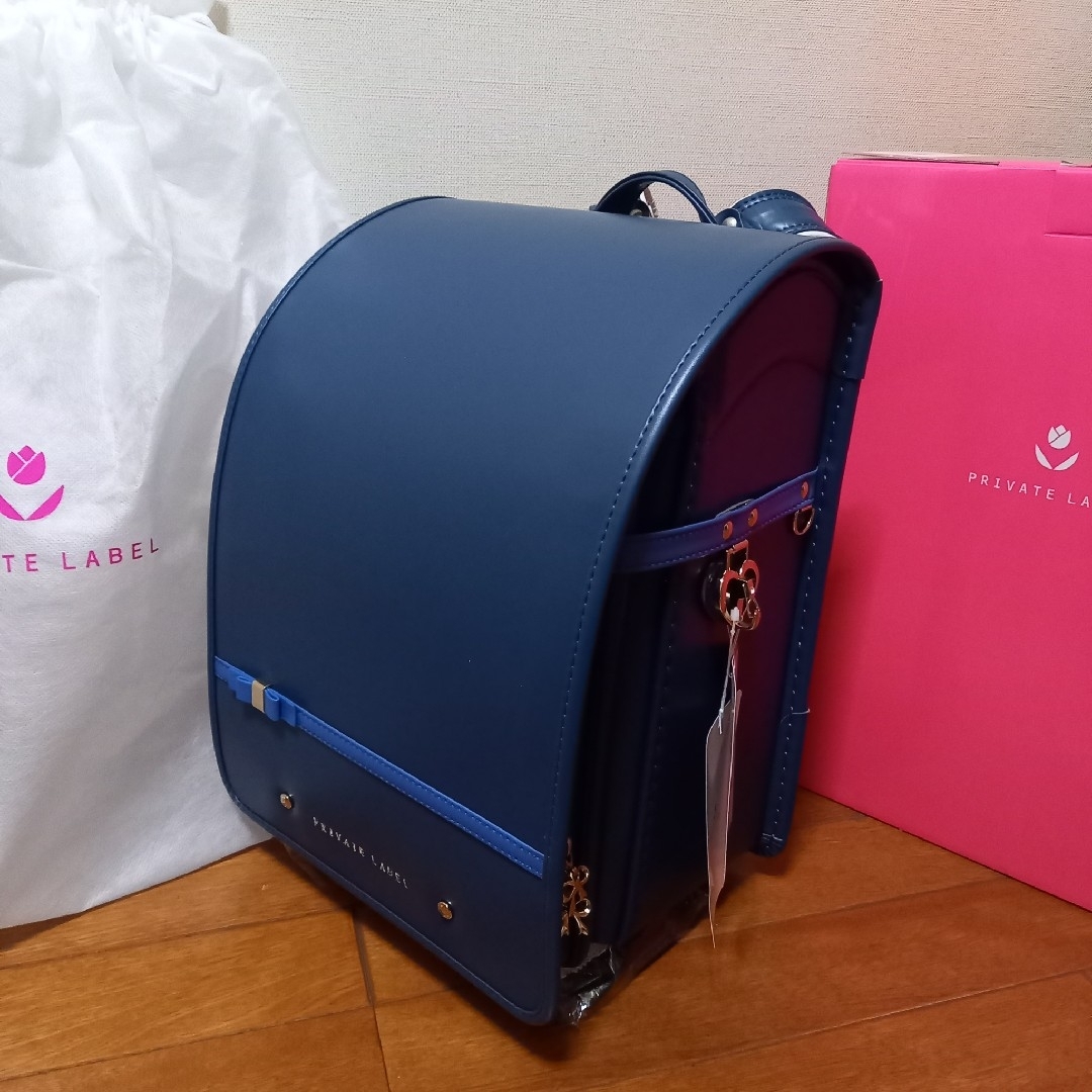 PRIVATE LABEL - 新品 プライベートレーベル ランドセル ネイビー 紺 箱巾着付 6年保証