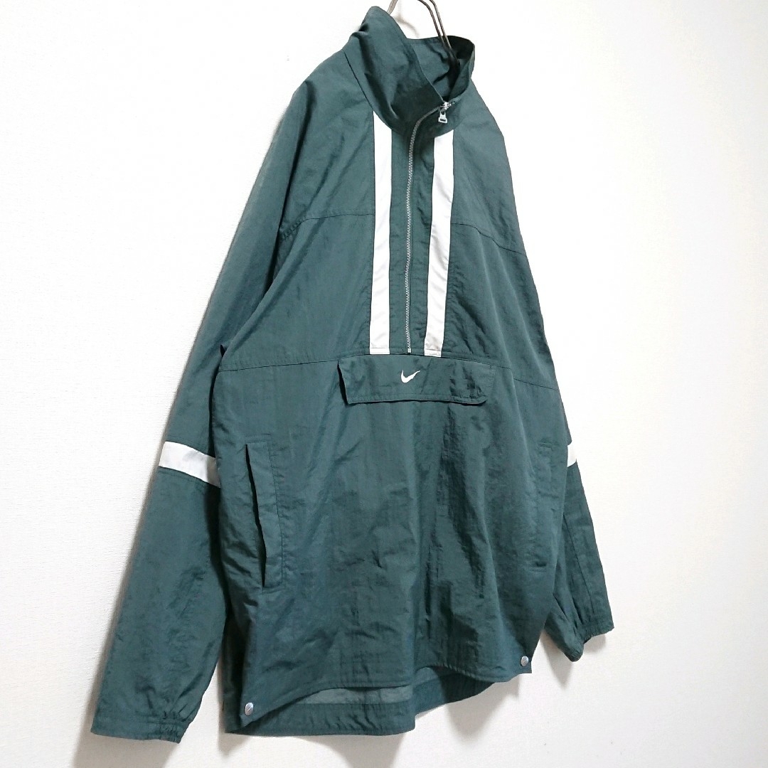 希少 90s銀タグ ナイキ 刺繍ロゴ ハーフジップ アノラック 希少 90s銀タグ ナイキ 刺繍ロゴ ハーフジップ アノラック