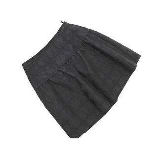 アナトリエ(anatelier)のanatelier アナトリエ 総柄 スカート size38/黒 ■■ レディース(ミニスカート)