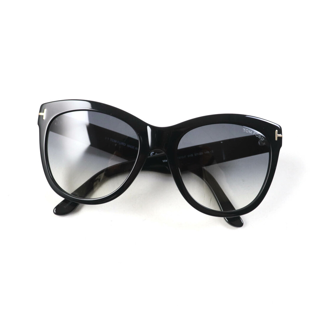 TOM FORD - 美品★TOM FORD トムフォード TF870-F Wallace アジアンフィット サングラス アイウェア ブラック 57□20 140 ケース付き イタリア製 レディース