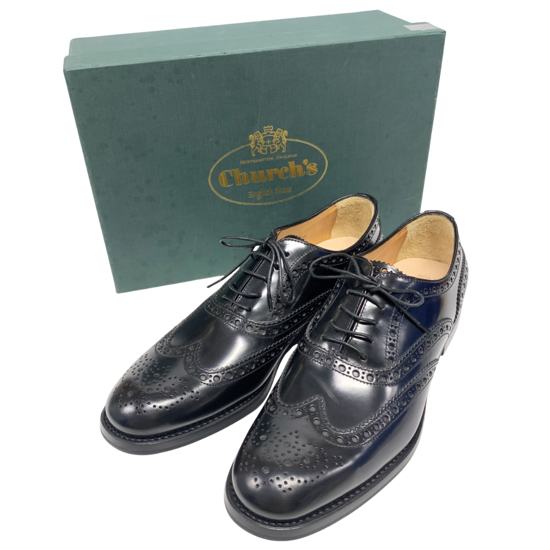 Church's - R2411-2 Church’s ビジネスシューズ DE0001 BURWOOD WG ブラック バーウッド ウィングチップ シューズ 本革 革靴 オックスフォード チャーチ