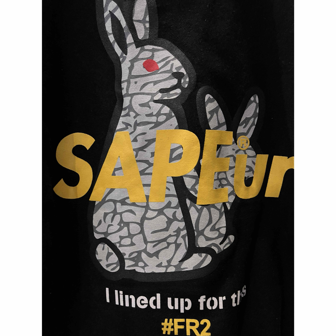SAPEur FR2 コラボ クルーネック 黒 XL SAPEur FR2 コラボ クルーネック 黒 XL