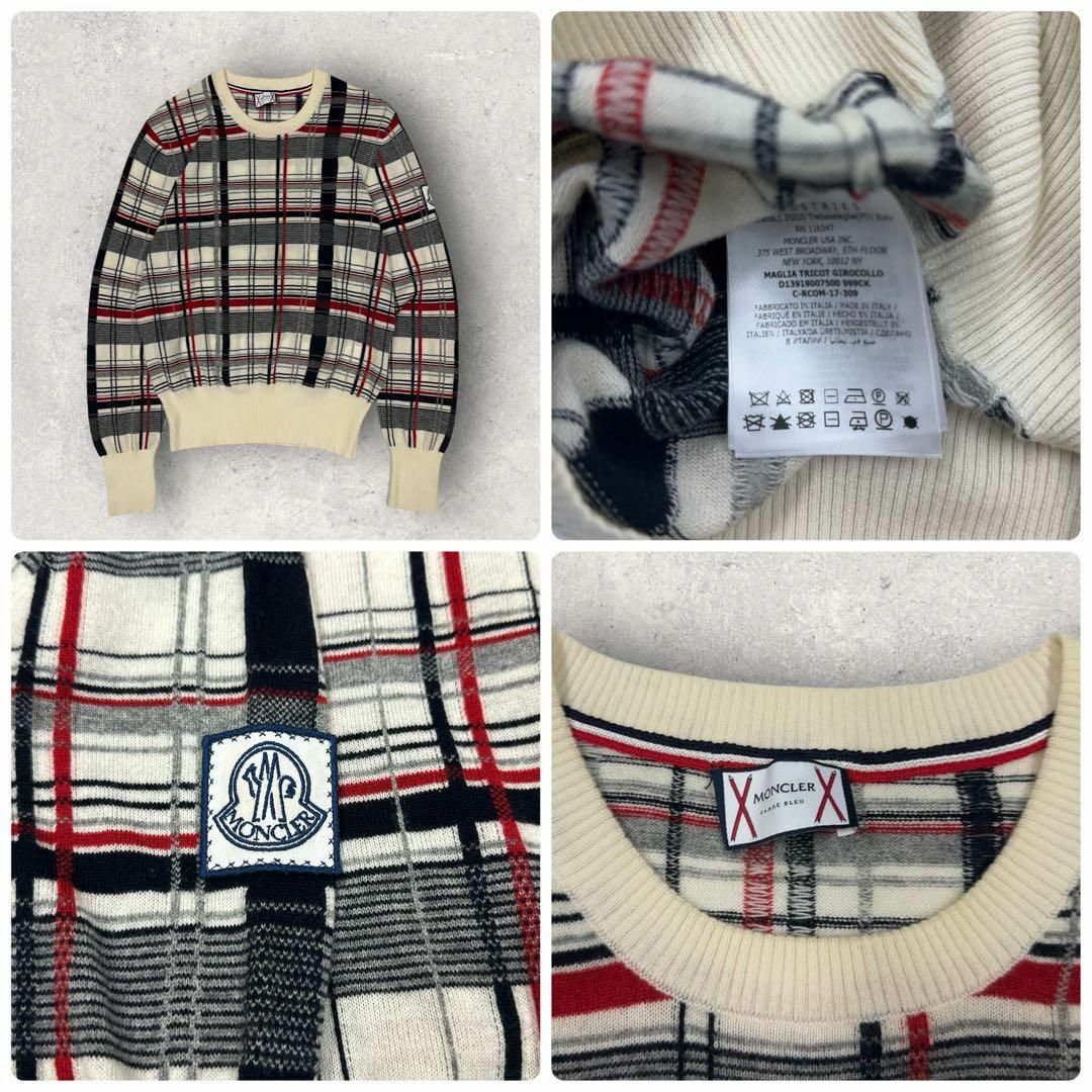 MONCLER(モンクレール)の10234【QR確認済み】モンクレール☆ワンポイントロゴ総柄ニットセーター レディースのトップス(ニット/セーター)の商品写真