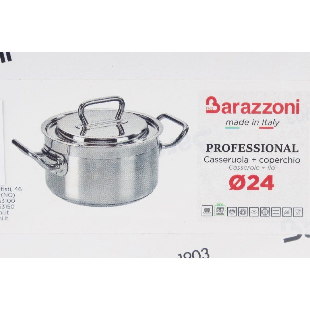 Barazzoni 鍋 スチーマー 2点セット PROFESSIONAL PRO2-157 24cm Barazzoni 鍋 スチーマー 2点セット PROFESSIONAL PRO2-157 24cm