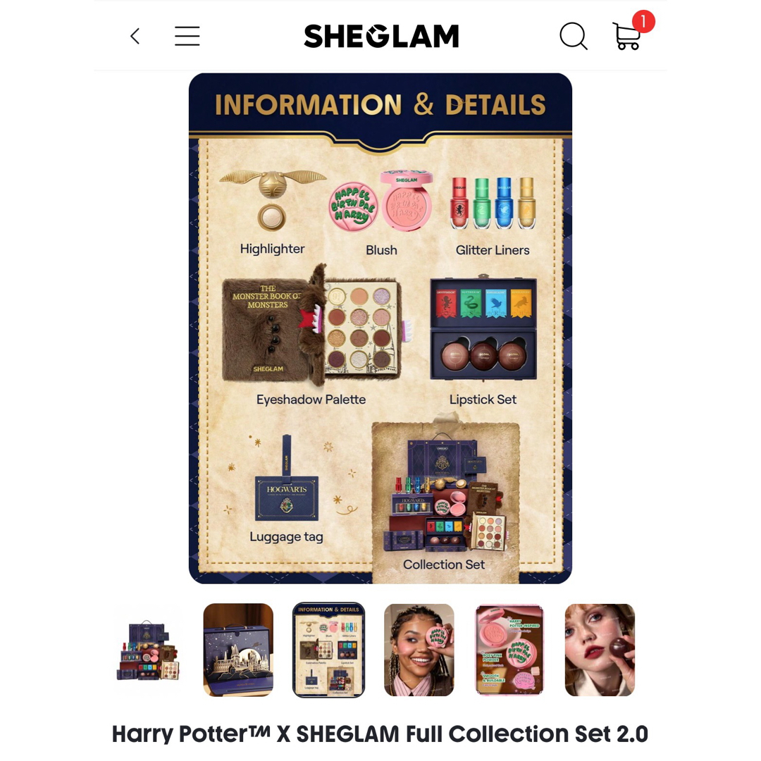 ハリーポッター SHEGLAM コラボ フルコレクションセット 第一弾 ハリーポッター SHEGLAM コラボ フルコレクションセット 第一弾