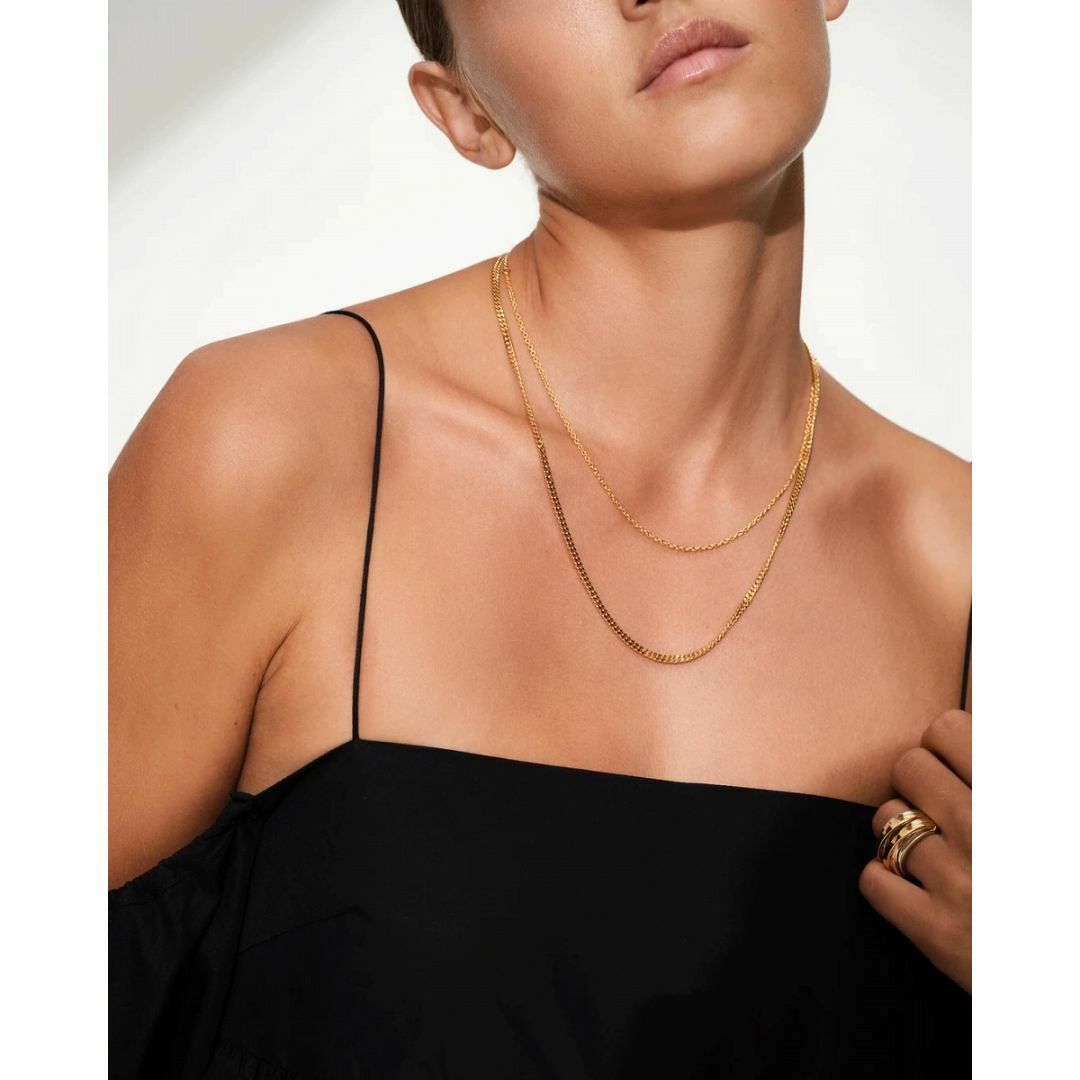 美品】TOM WOOD CURB CHAIN_ゴールド