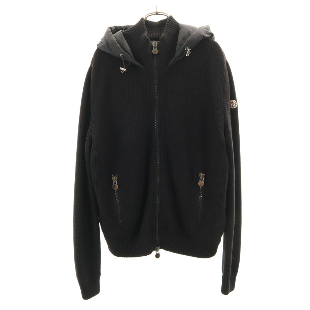 MONCLER - モンクレール 長袖 ダウン切替 ニットカーディガン L MONCLER - モンクレール 長袖 ダウン切替 ニットカーディガン L