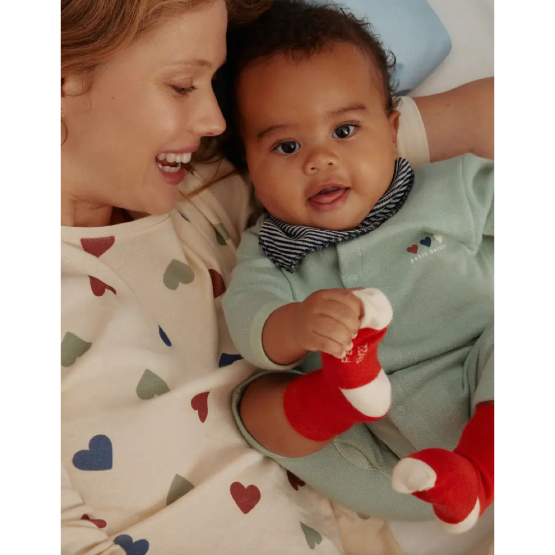 新品プチバトーPETIT BATEAU ミルキーハートパジャマM パジャマ 新品プチバトーPETIT BATEAU ミルキーハートパジャマM パジャマ