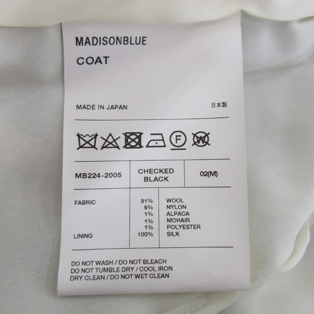 美品 22AW MADISONBLUE マディソンブルー COAT DRESS HOUNDTOOTH 美品 22AW MADISONBLUE マディソンブルー COAT DRESS HOUNDTOOTH