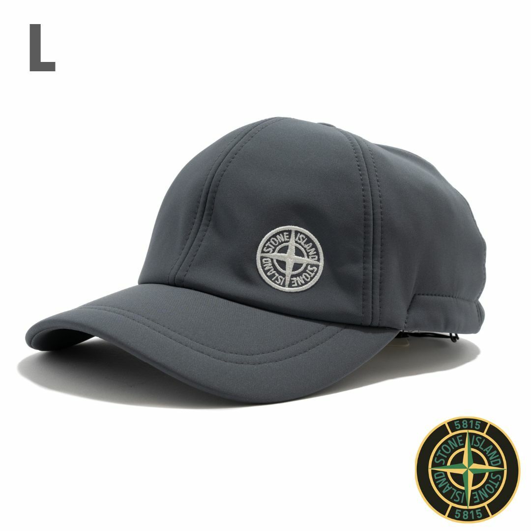 新品】STONE ISLAND 黒 キャップ 新品】STONE ISLAND 黒 キャップ