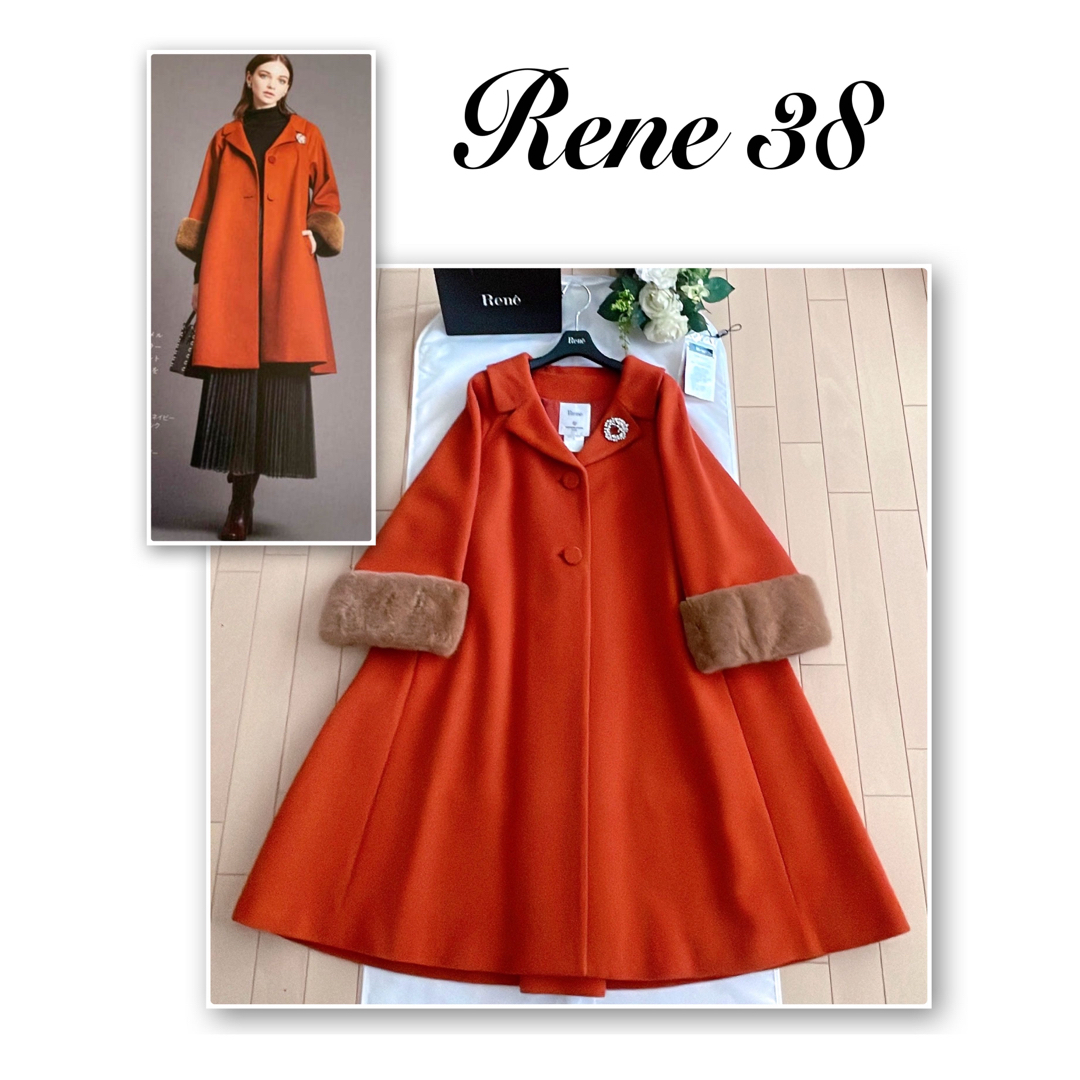 FOXEY - Rene コペンハーゲンミンクカシミヤ混コート希少38新品 FOXEY - Rene コペンハーゲンミンクカシミヤ混コート希少38新品