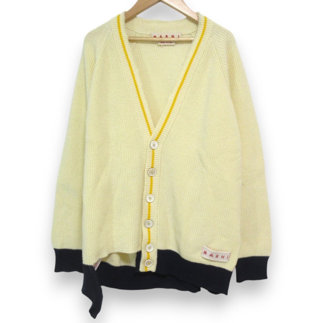 美品 22SS MARNI マルニ Broken Fisherman Cardigan Vネック 美品 22SS MARNI マルニ Broken Fisherman Cardigan Vネック