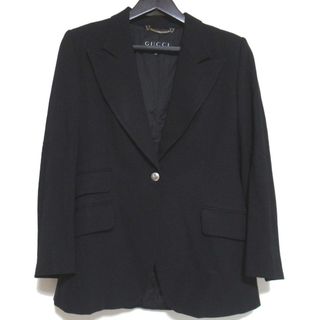 GUCCI - GUCCI正規品ラムレザージャケット42ブラックテーラード GUCCI - GUCCI正規品ラムレザージャケット42ブラックテーラード