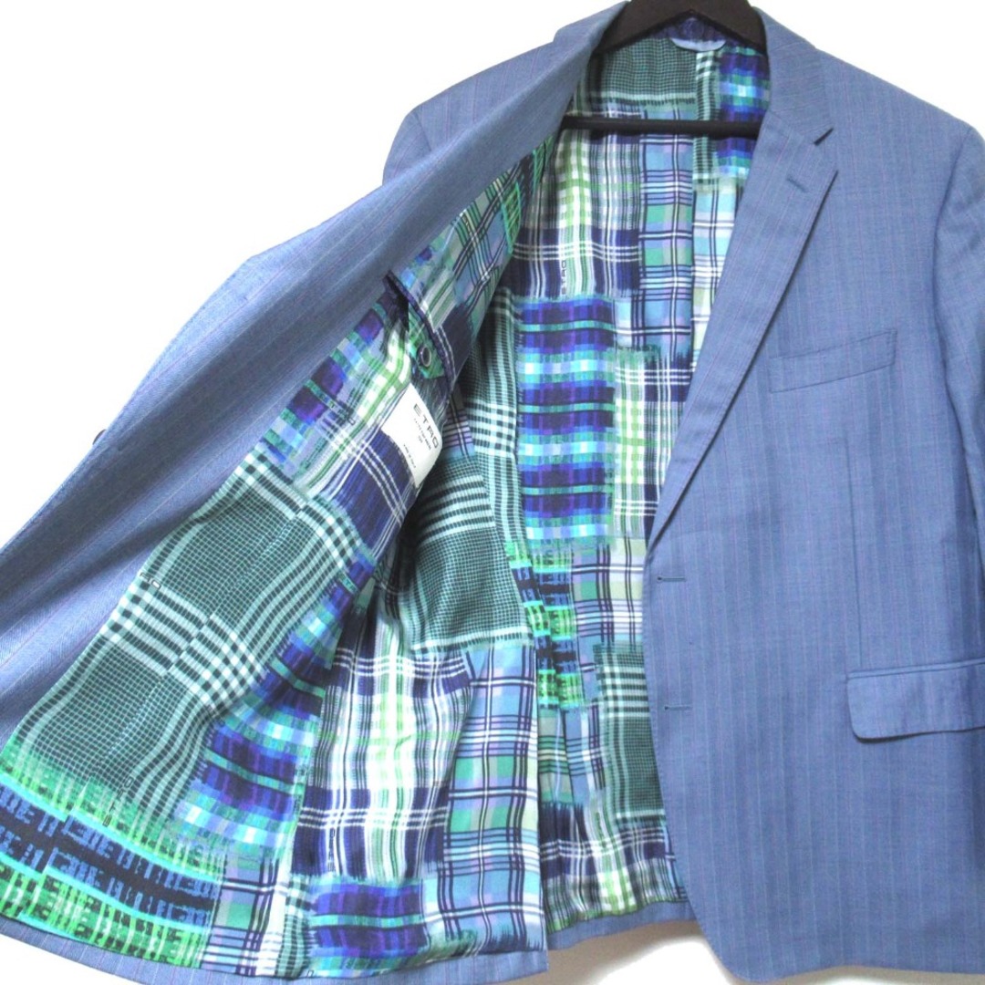 ETRO - 美品 ETRO エトロ ストライプ柄 シングル 2B テーラード ETRO - 美品 ETRO エトロ ストライプ柄 シングル 2B テーラード