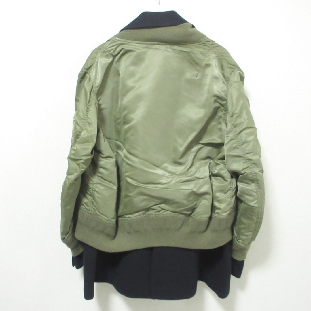 sacai - 美品 19AW sacai サカイ MA-1×MELTON JACKET ドッキング sacai - 美品 19AW sacai サカイ MA-1×MELTON JACKET ドッキング