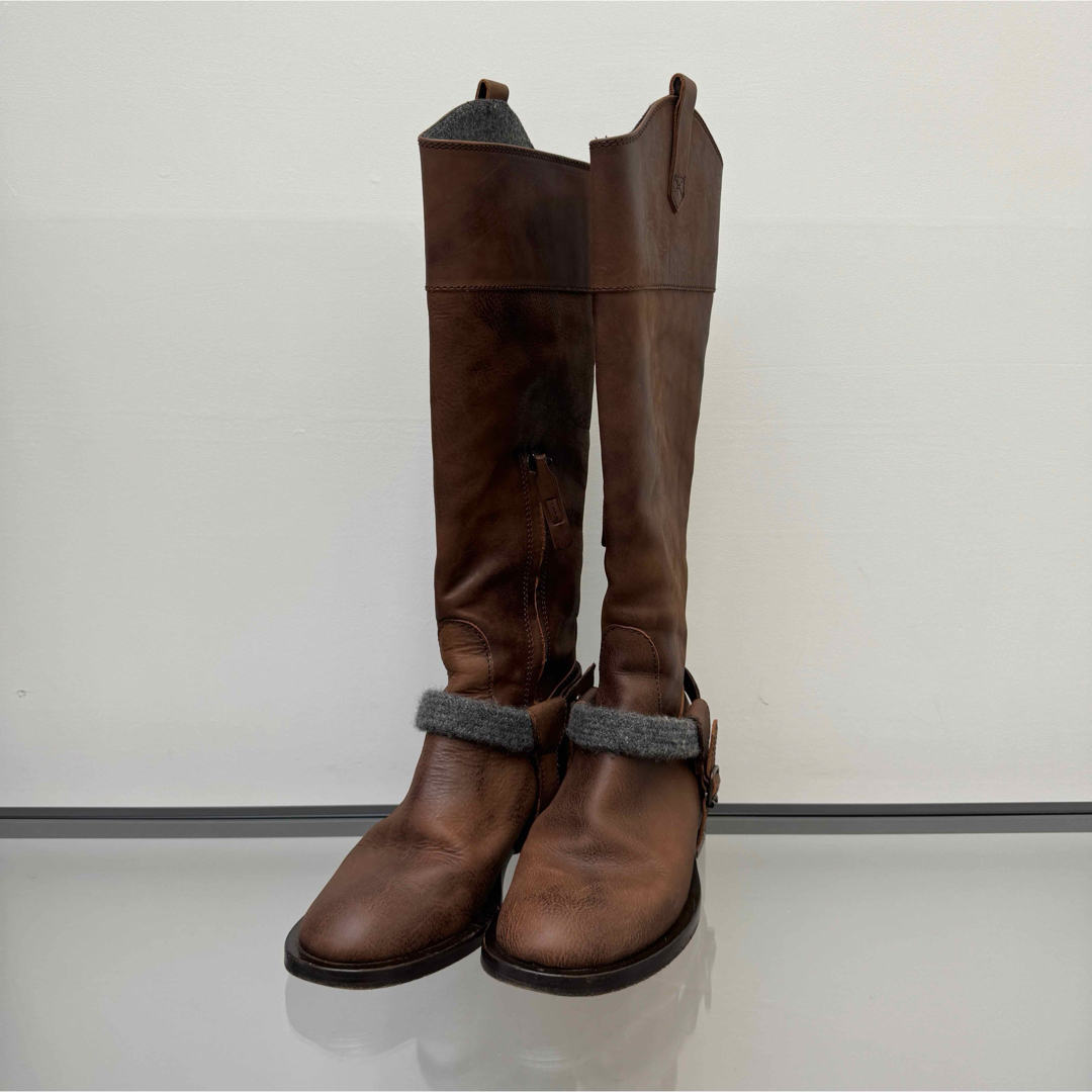 BRUNELLO CUCINELLI 本革ロングブーツ焦茶(BRUNELLO CUCINELLI BRUNELLO CUCINELLI 本革ロングブーツ焦茶(BRUNELLO CUCINELLI