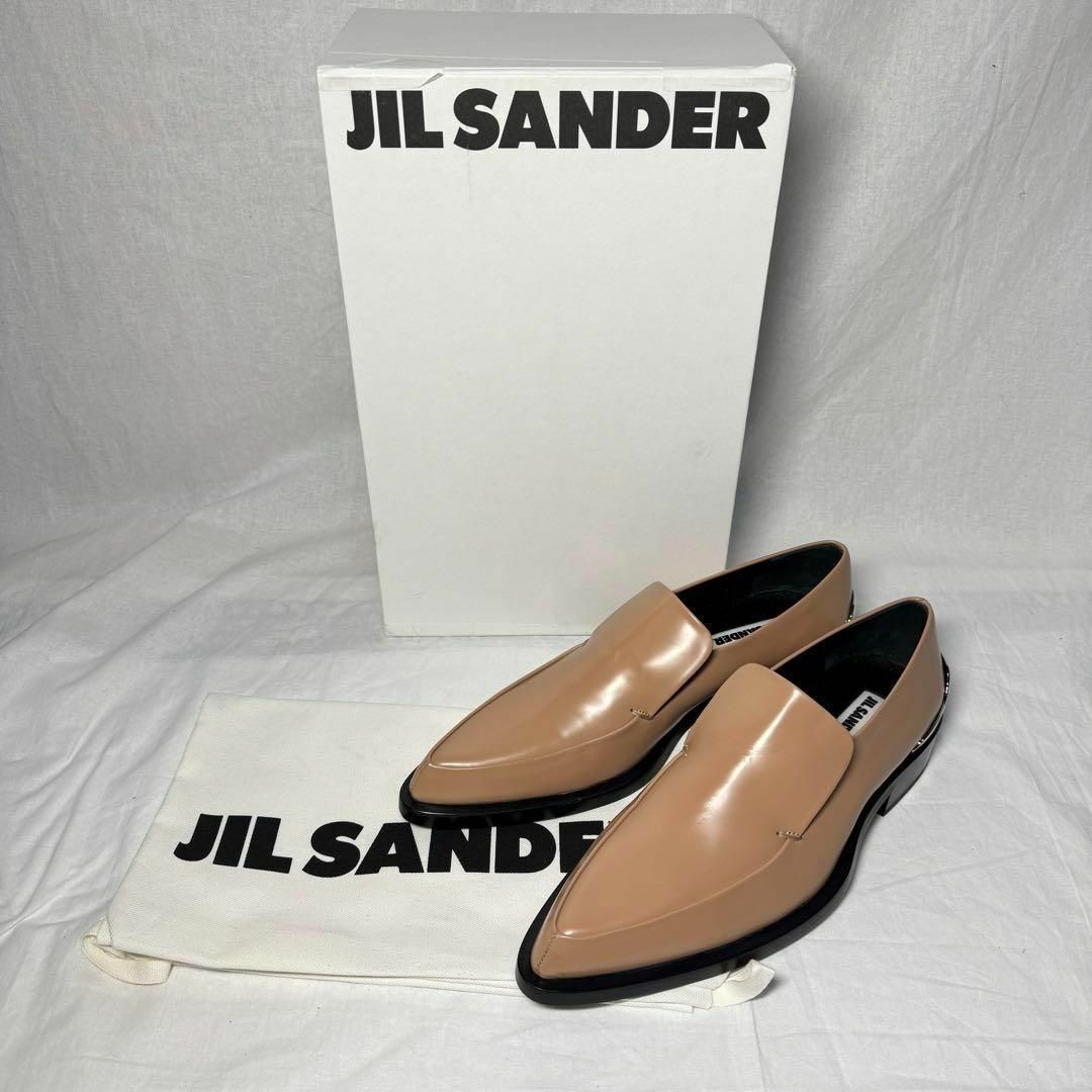 定価18.7万】JIL SANDER ベージュ メタル ローファーEU39の通販 定価18.7万】JIL SANDER ベージュ メタル ローファーEU39の通販