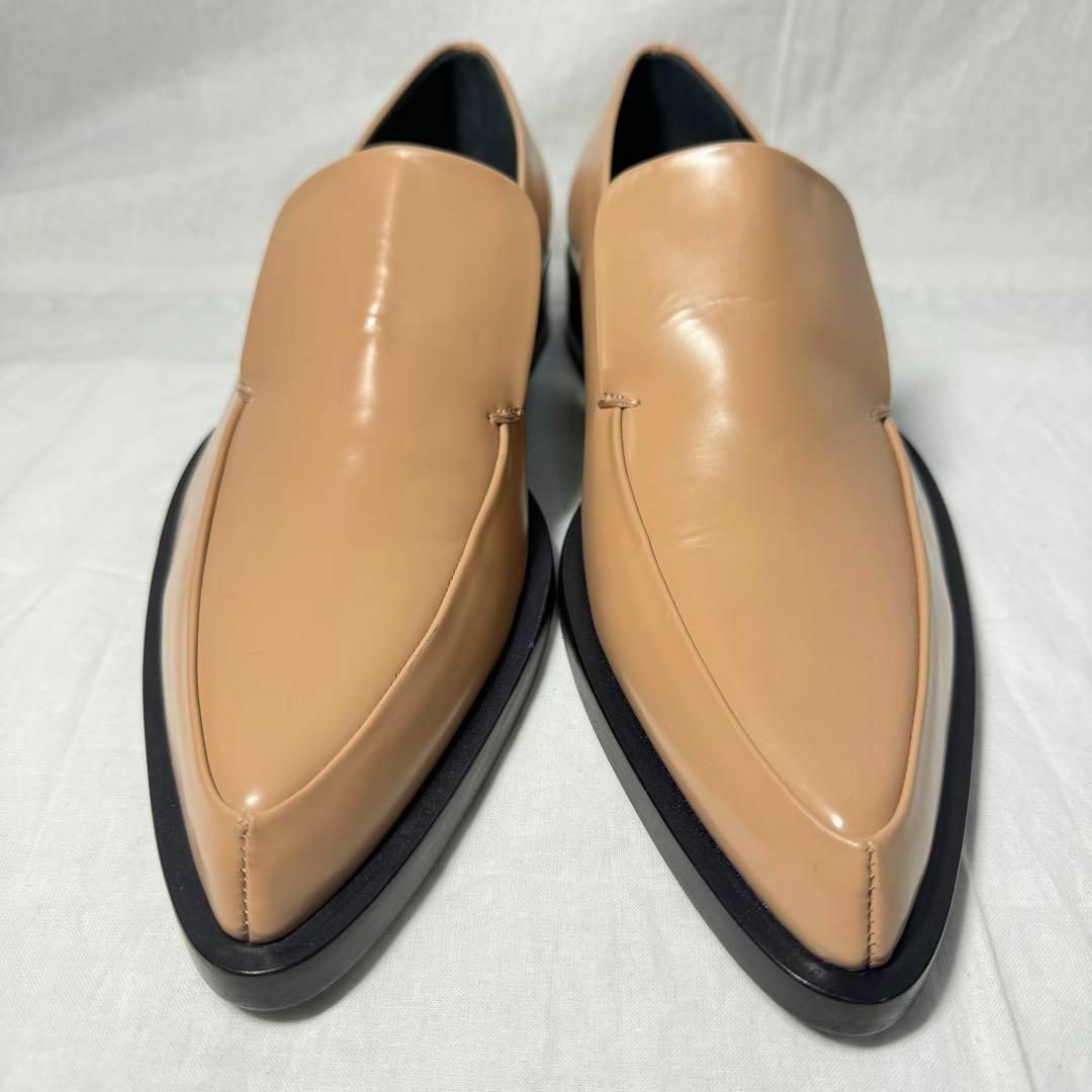定価18.7万】JIL SANDER ベージュ メタル ローファーEU39の通販 定価18.7万】JIL SANDER ベージュ メタル ローファーEU39の通販