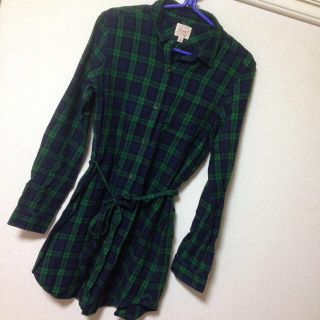 ユニクロ(UNIQLO)のチェック柄ワンピース(ひざ丈ワンピース)