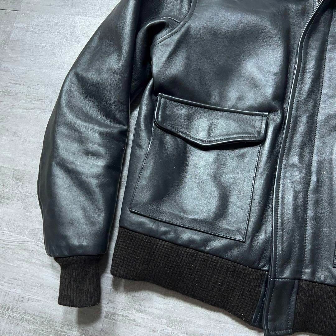 美品 MOTO FIELD ボマージャケット レザージャケット カウレザー 黒 美品 MOTO FIELD ボマージャケット レザージャケット カウレザー 黒